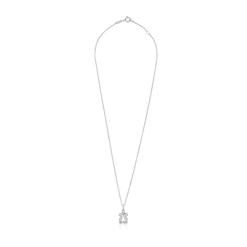 Collar triple oso de plata Bickie