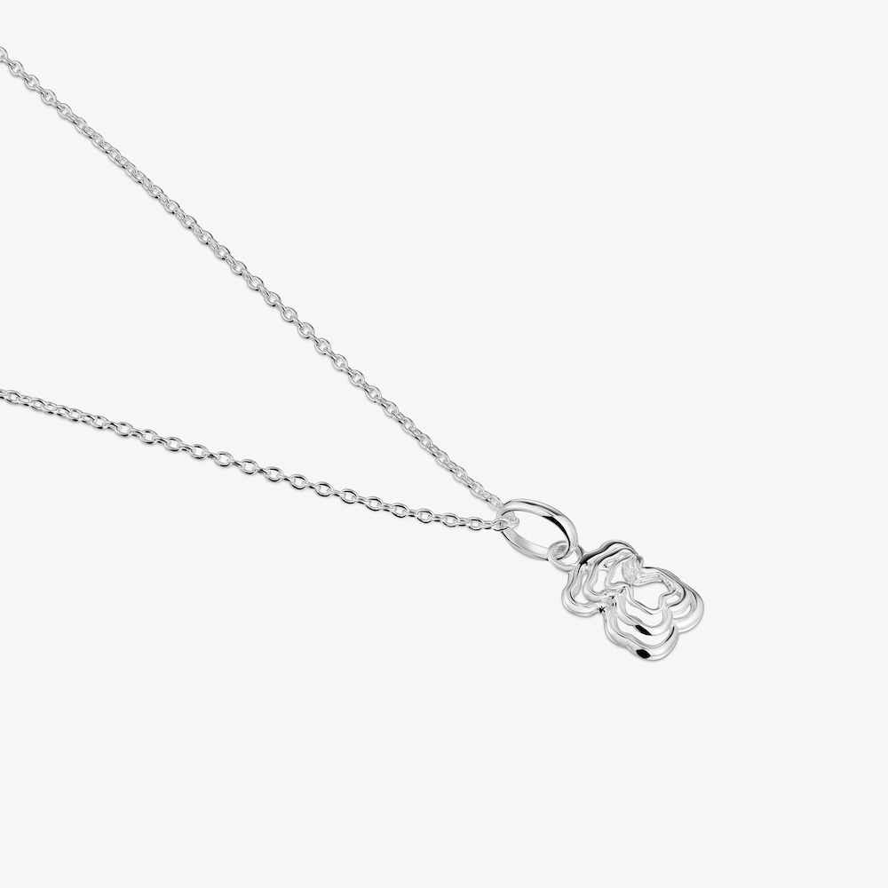 Collar triple oso de plata Bickie