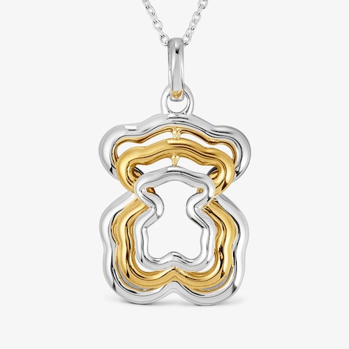 Colar triplo urso bicolor Bickie