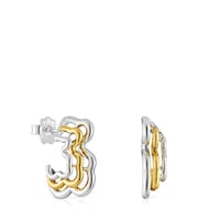 Pendientes pequeños triple oso bicolor Bickie