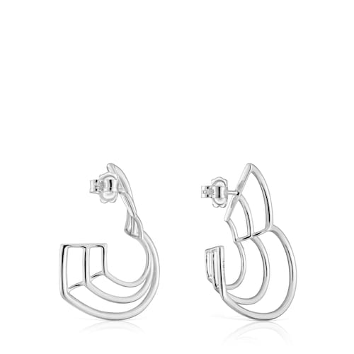 Pendientes triple corazón de plata Bickie