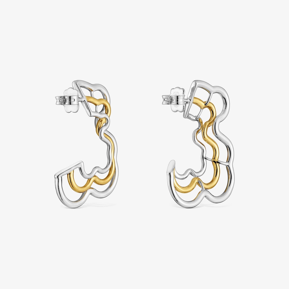 Bickie two-tone triple bear Earrings