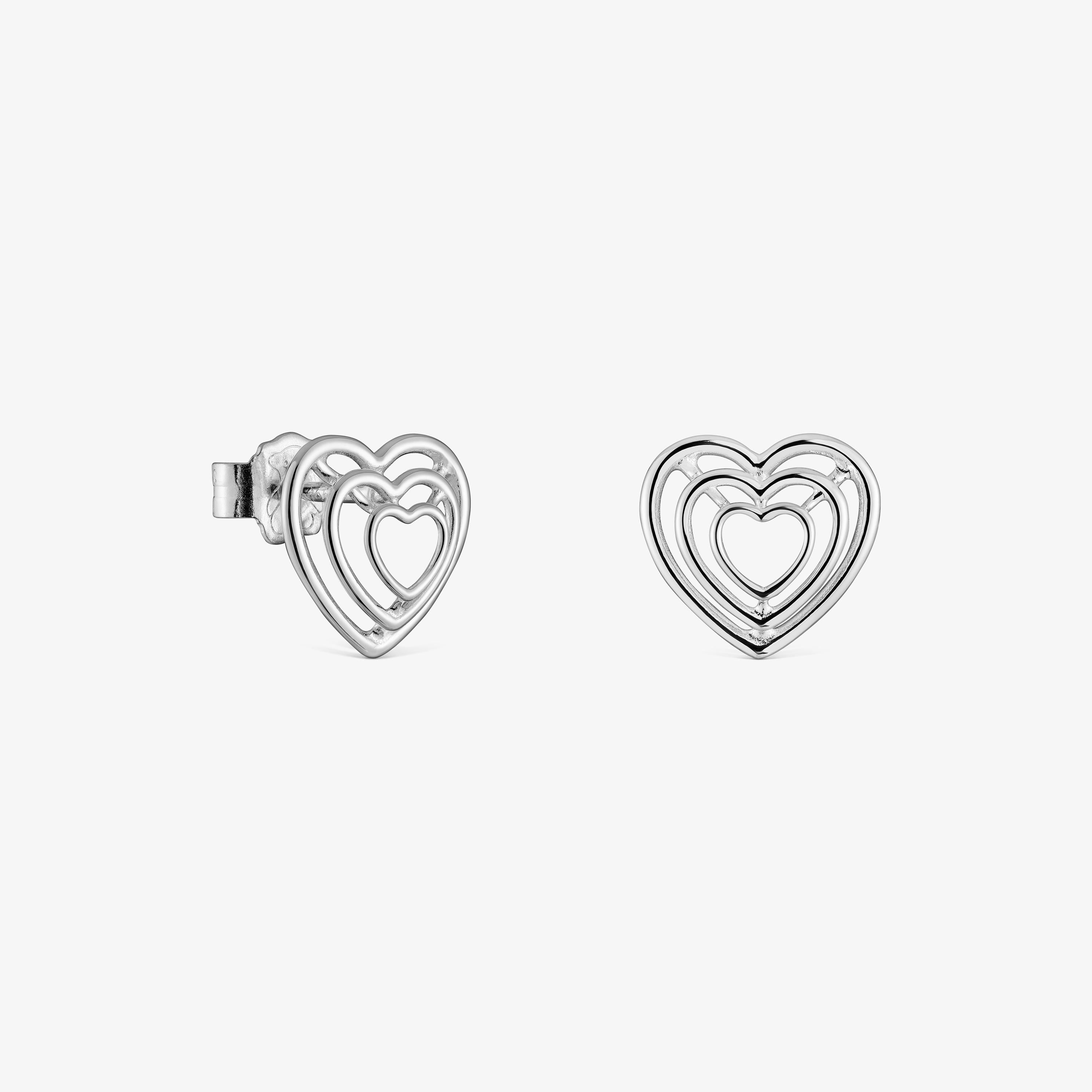 Bickie silver heart Earrings