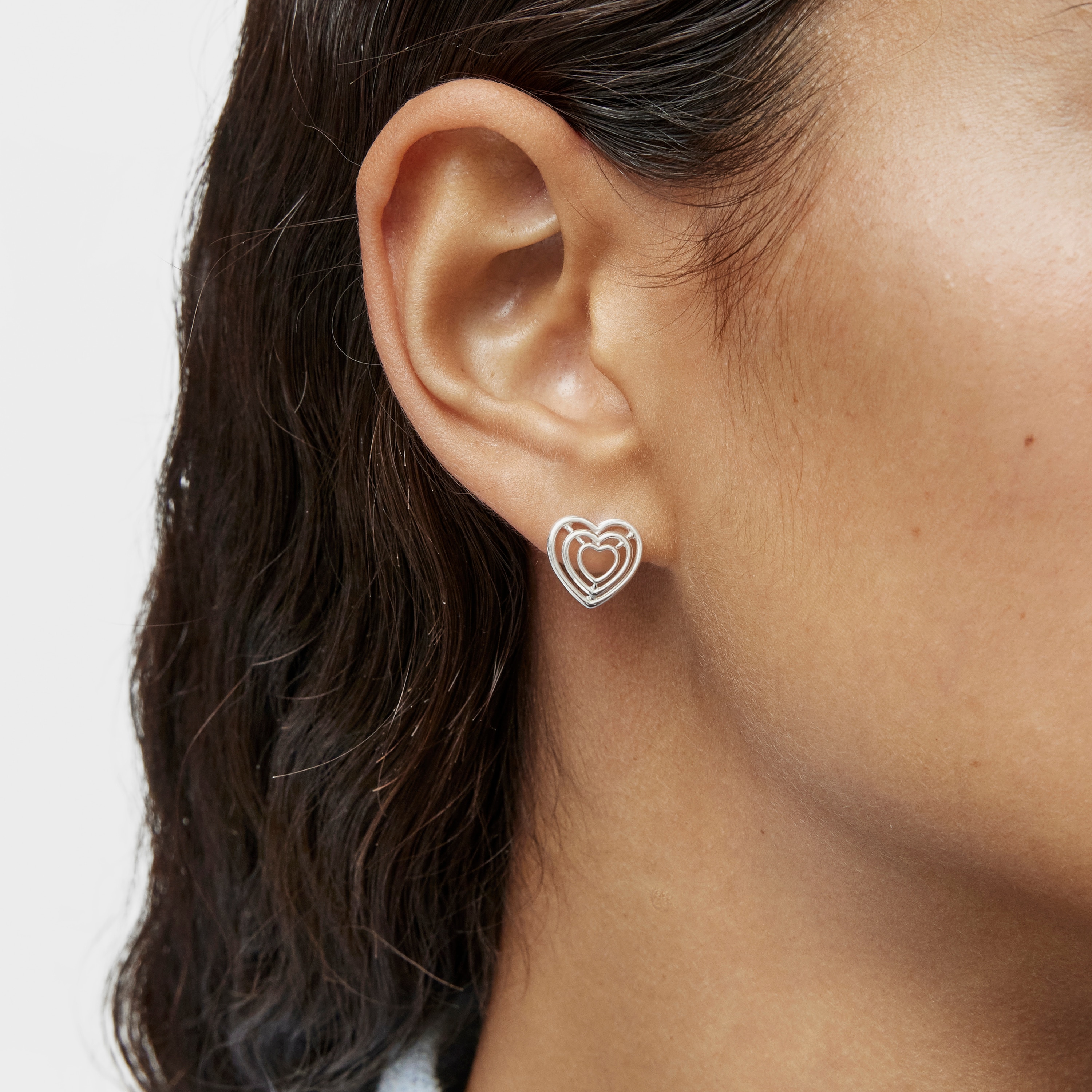 Bickie silver heart Earrings