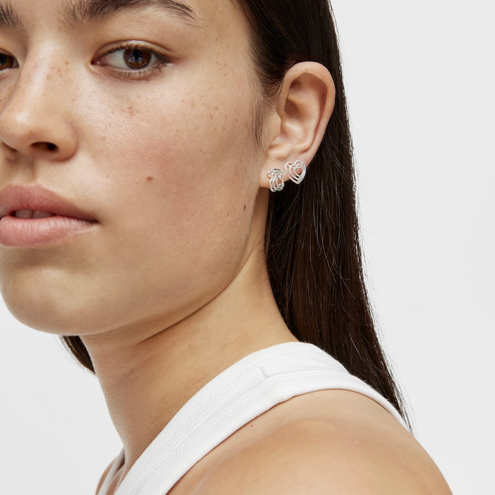 Pendientes oso de plata Bickie