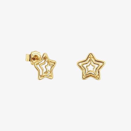 Bickie star Earrings with 18K gold vermeil