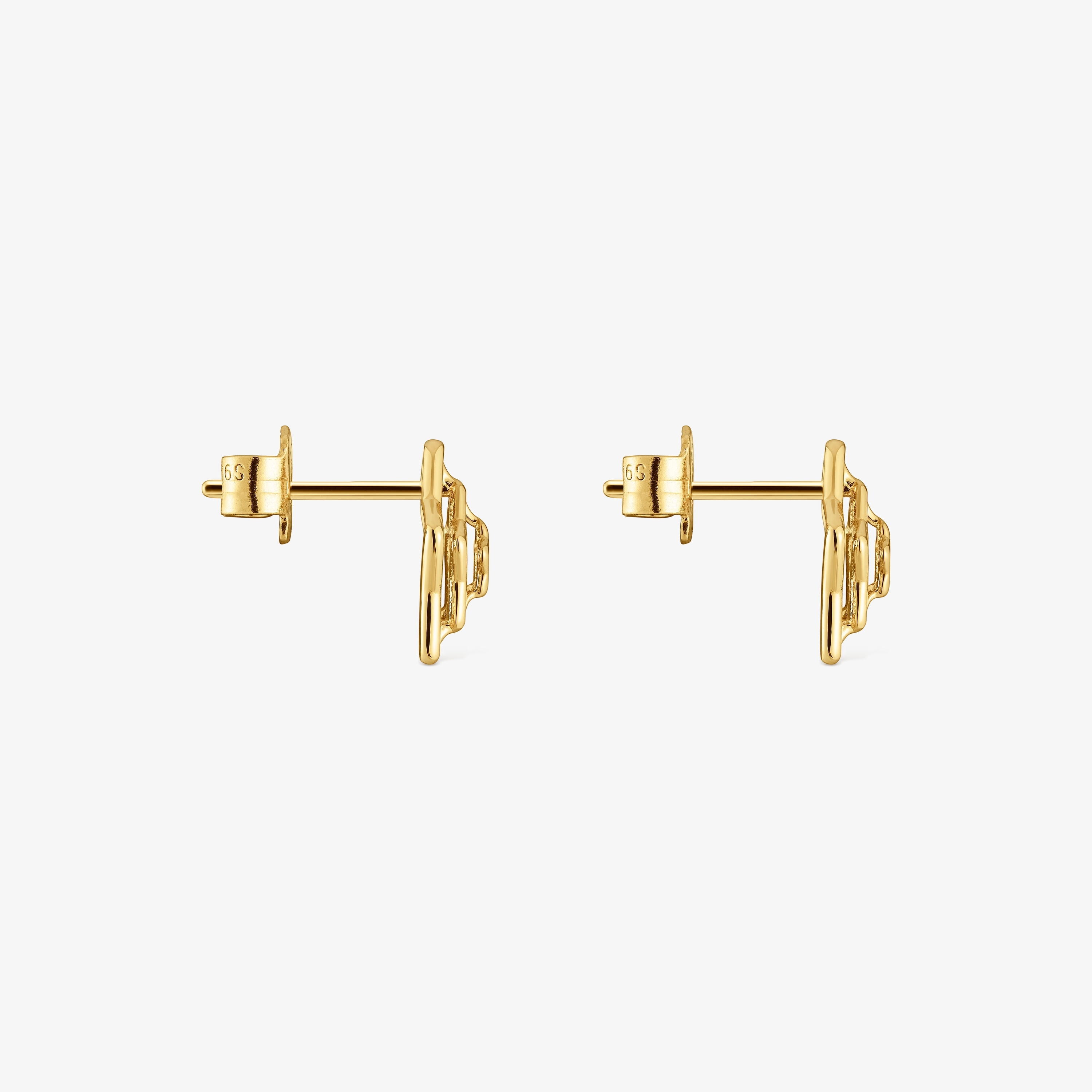 Bickie star Earrings with 18K gold vermeil