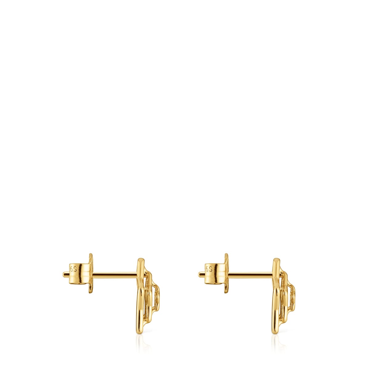 Bickie star Earrings with 18 kt gold plating over silver
