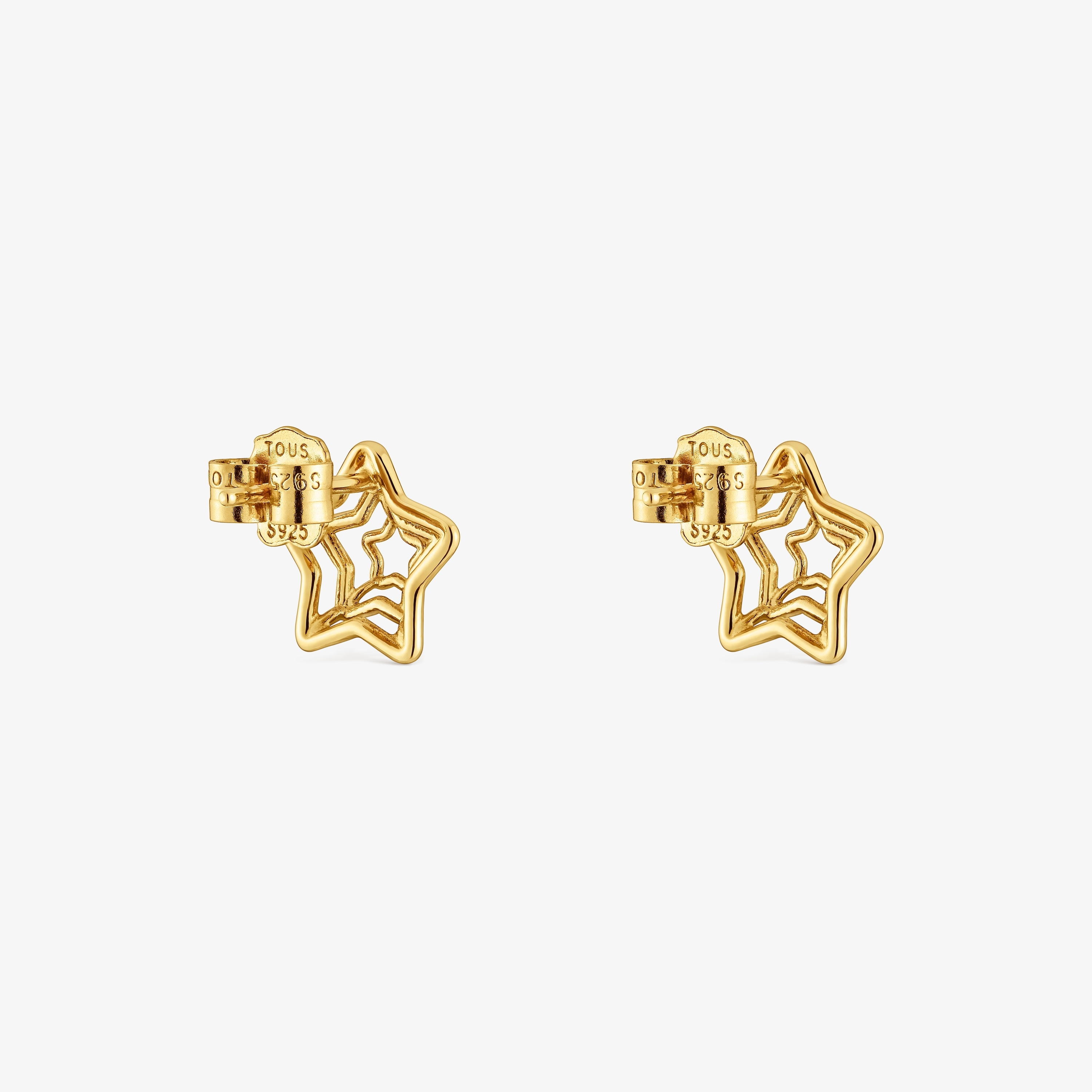 Bickie star Earrings with 18K gold vermeil