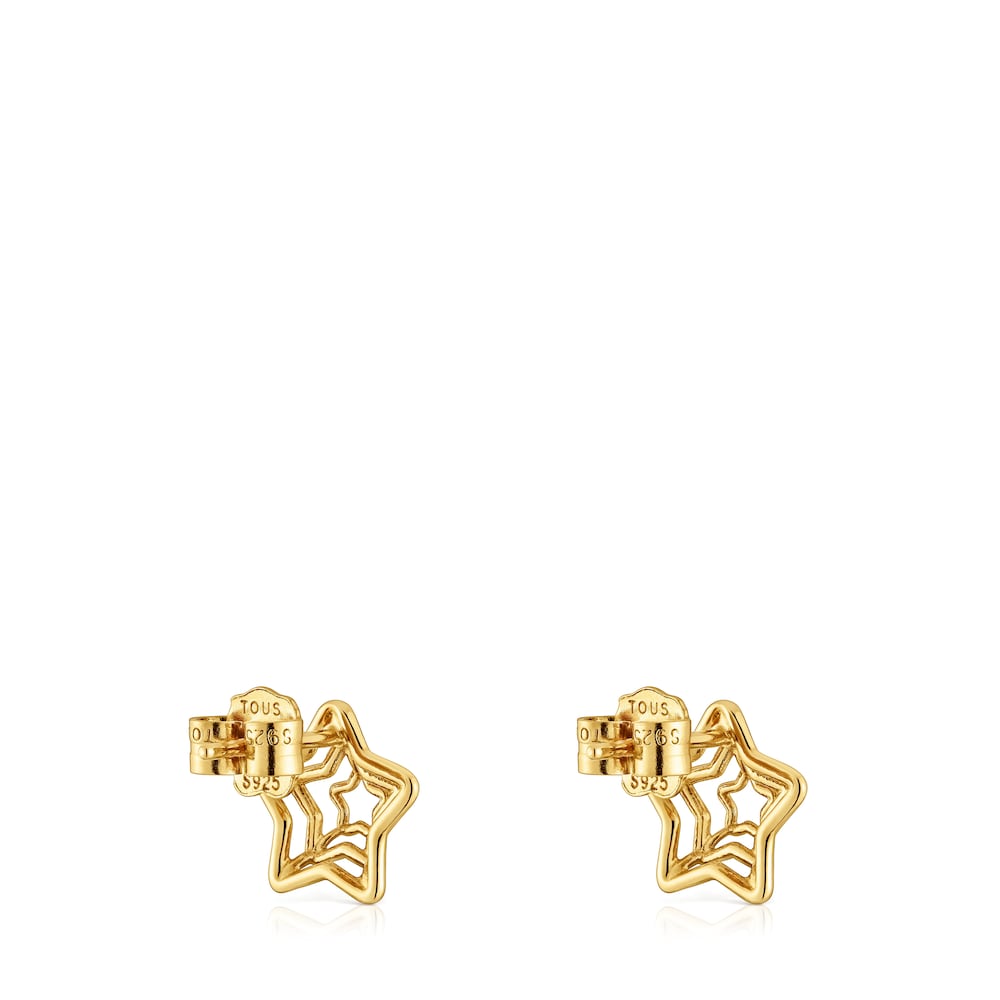 Bickie star Earrings with 18 kt gold plating over silver image number 2