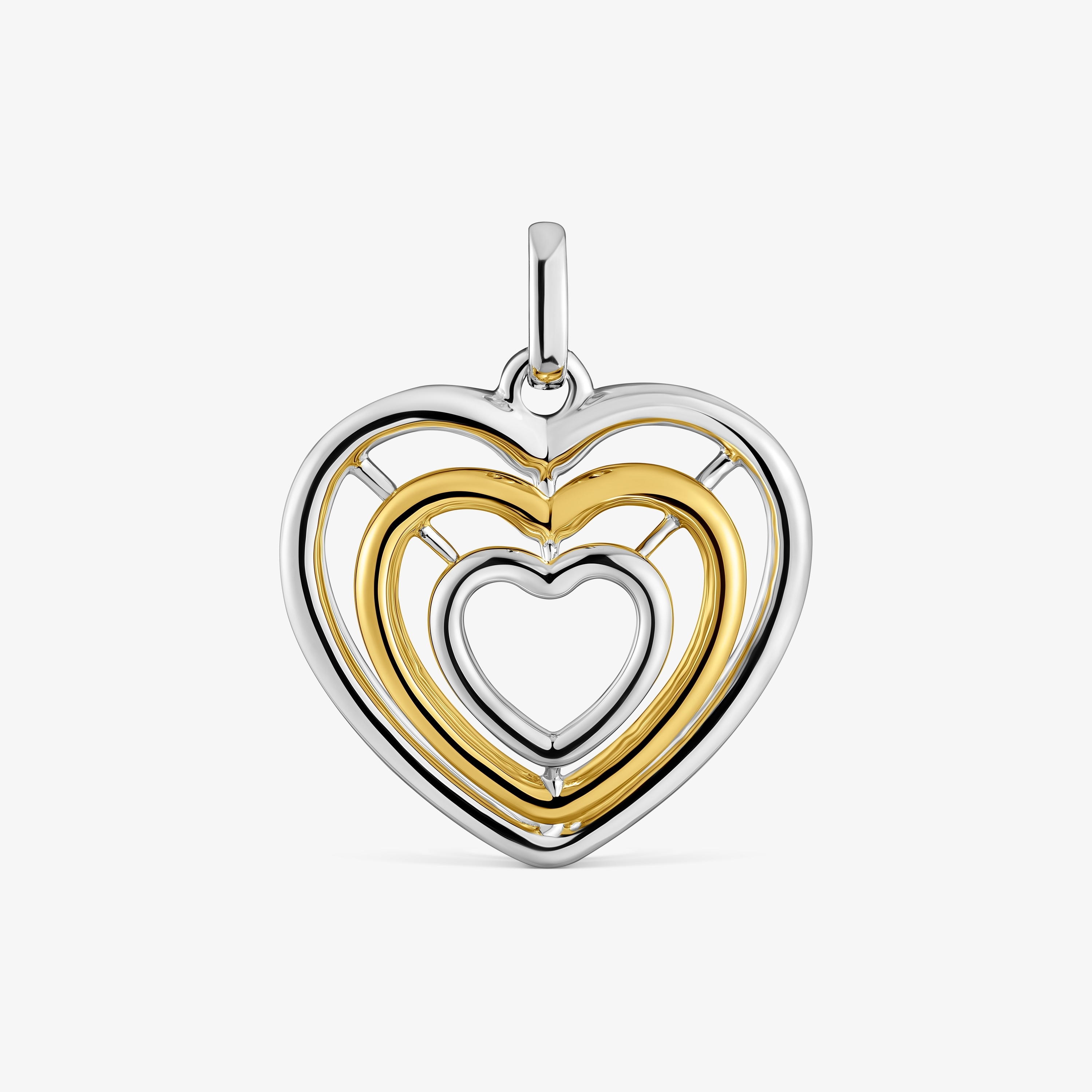 Bickie two-tone triple heart Pendant