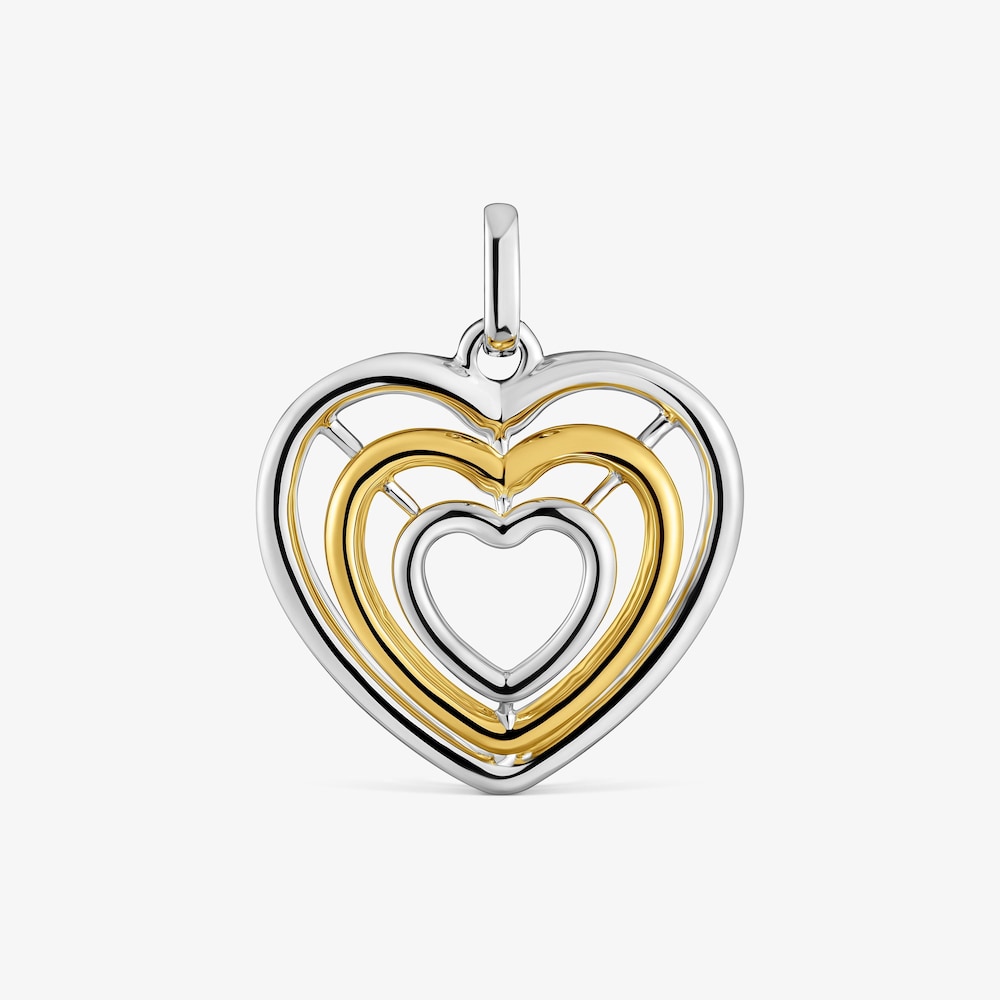 Bickie two-tone triple heart Pendant