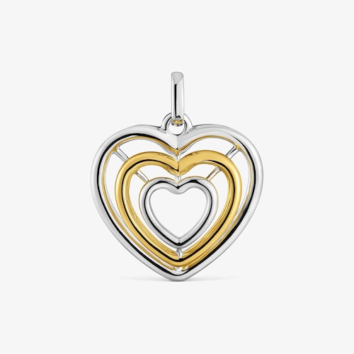 Bickie two-tone triple heart Pendant