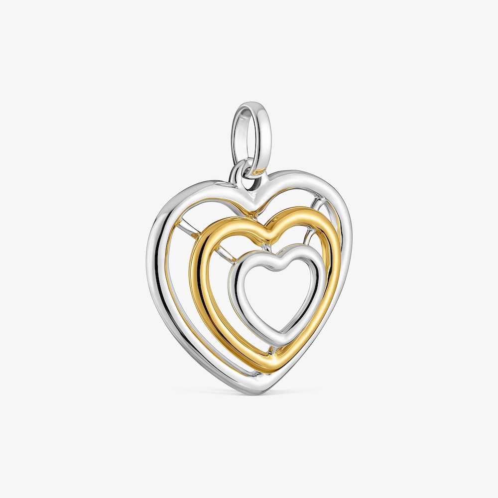 Bickie two-tone triple heart Pendant