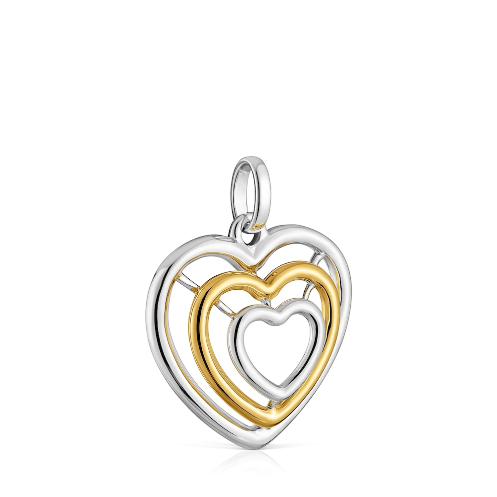 Colgante triple corazón bicolor Bickie Colgante triple corazón bicolor Bickie