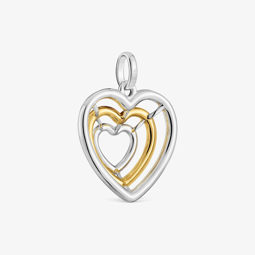 Bickie two-tone triple heart Pendant