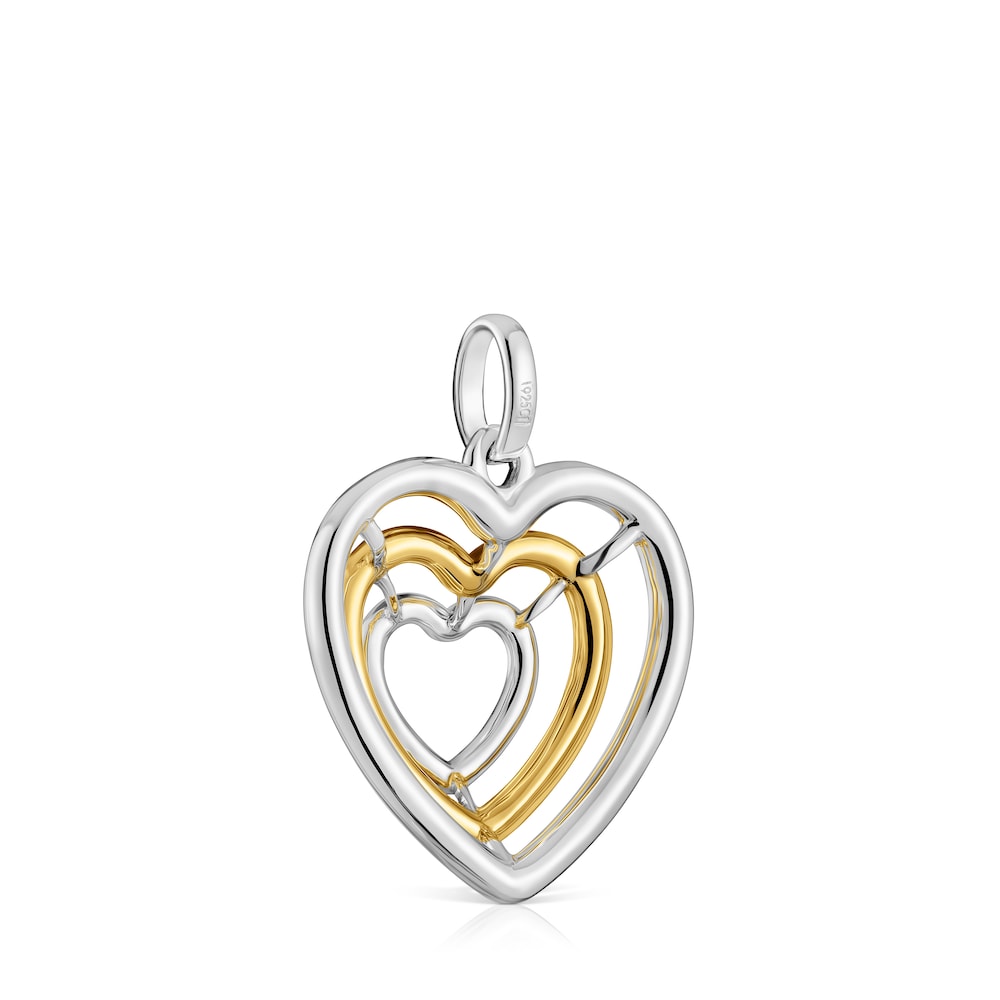 Colgante triple corazón bicolor Bickie Colgante triple corazón bicolor Bickie