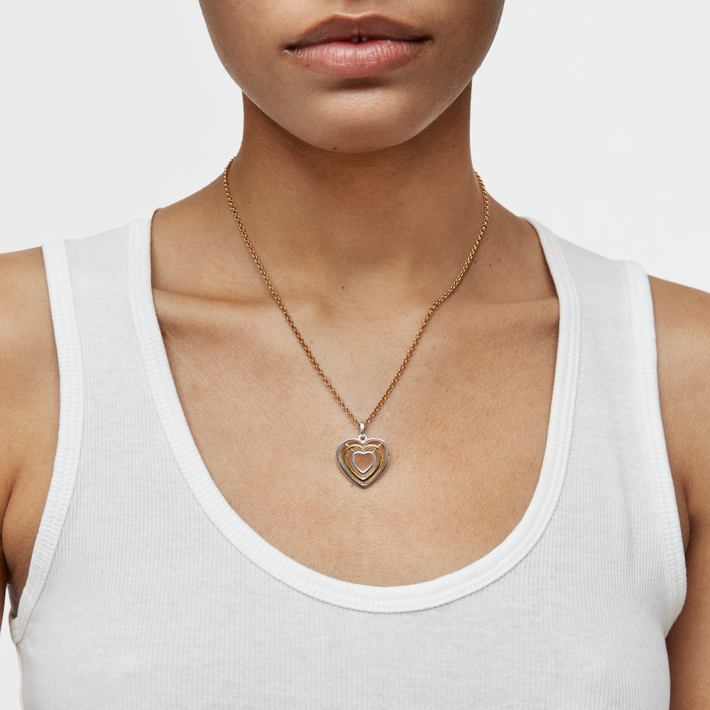 Bickie two-tone triple heart Pendant