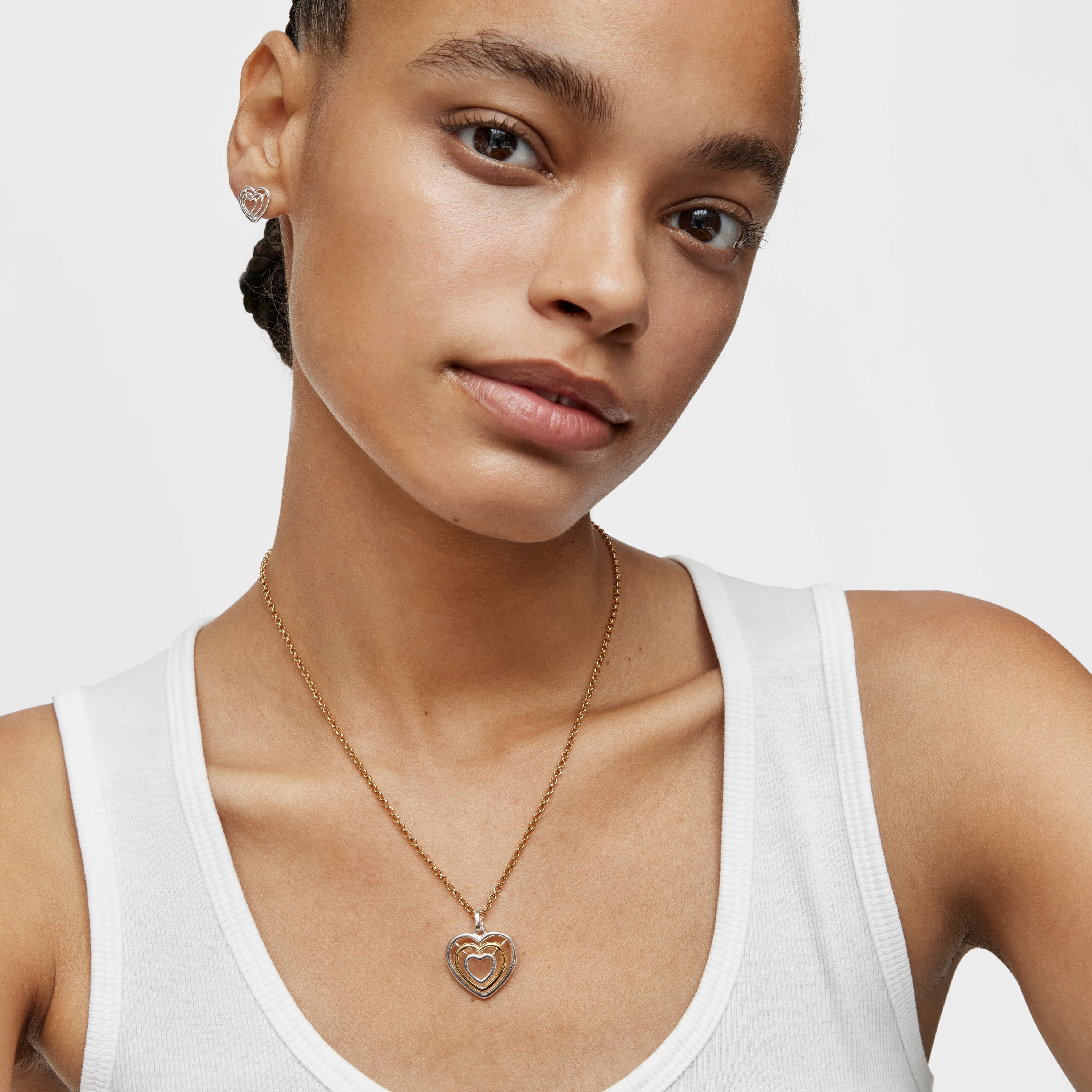 Bickie two-tone triple heart Pendant