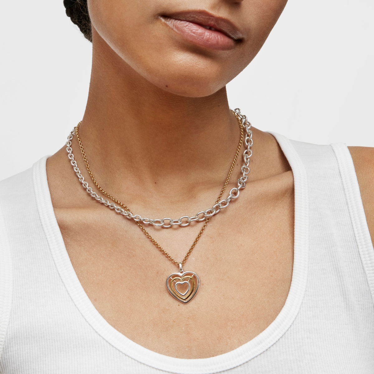 Bickie two-tone triple heart Pendant