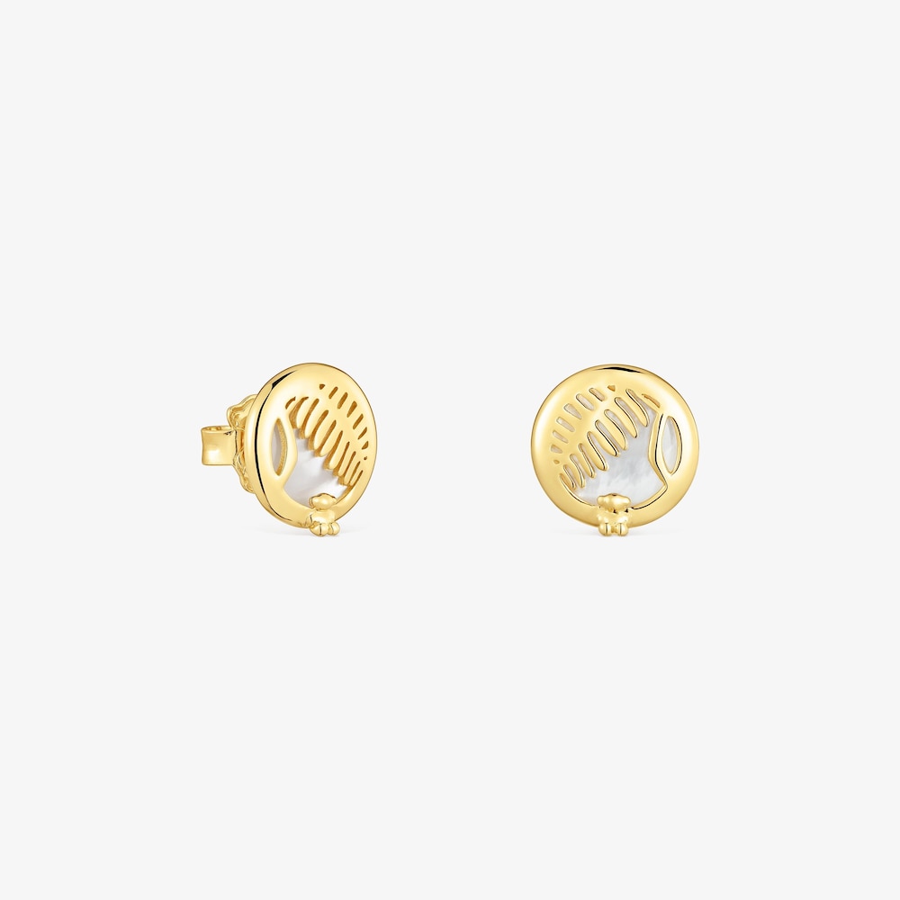 Yunque openwork earrings with 18K gold vermeil and mother-of-pearl