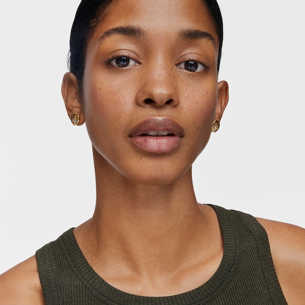 Yunque openwork earrings with 18K gold vermeil and mother-of-pearl