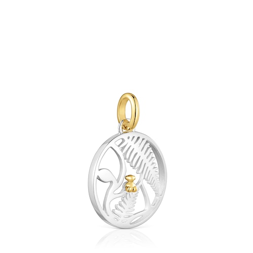 Yunque two-tone openwork pendant