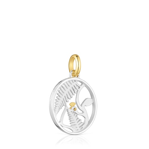 Yunque two-tone openwork pendant