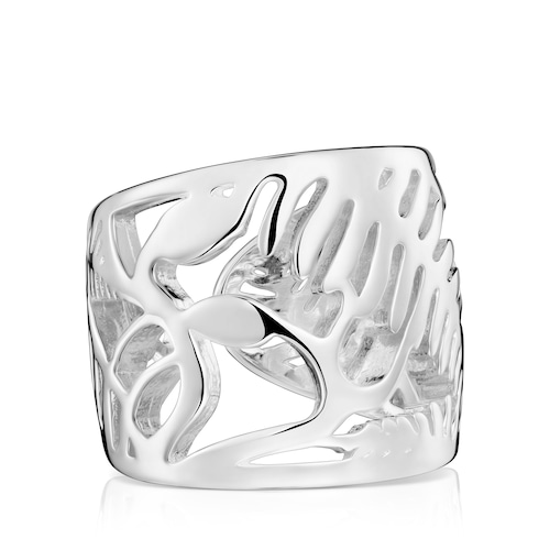 Yunque silver openwork open Ring