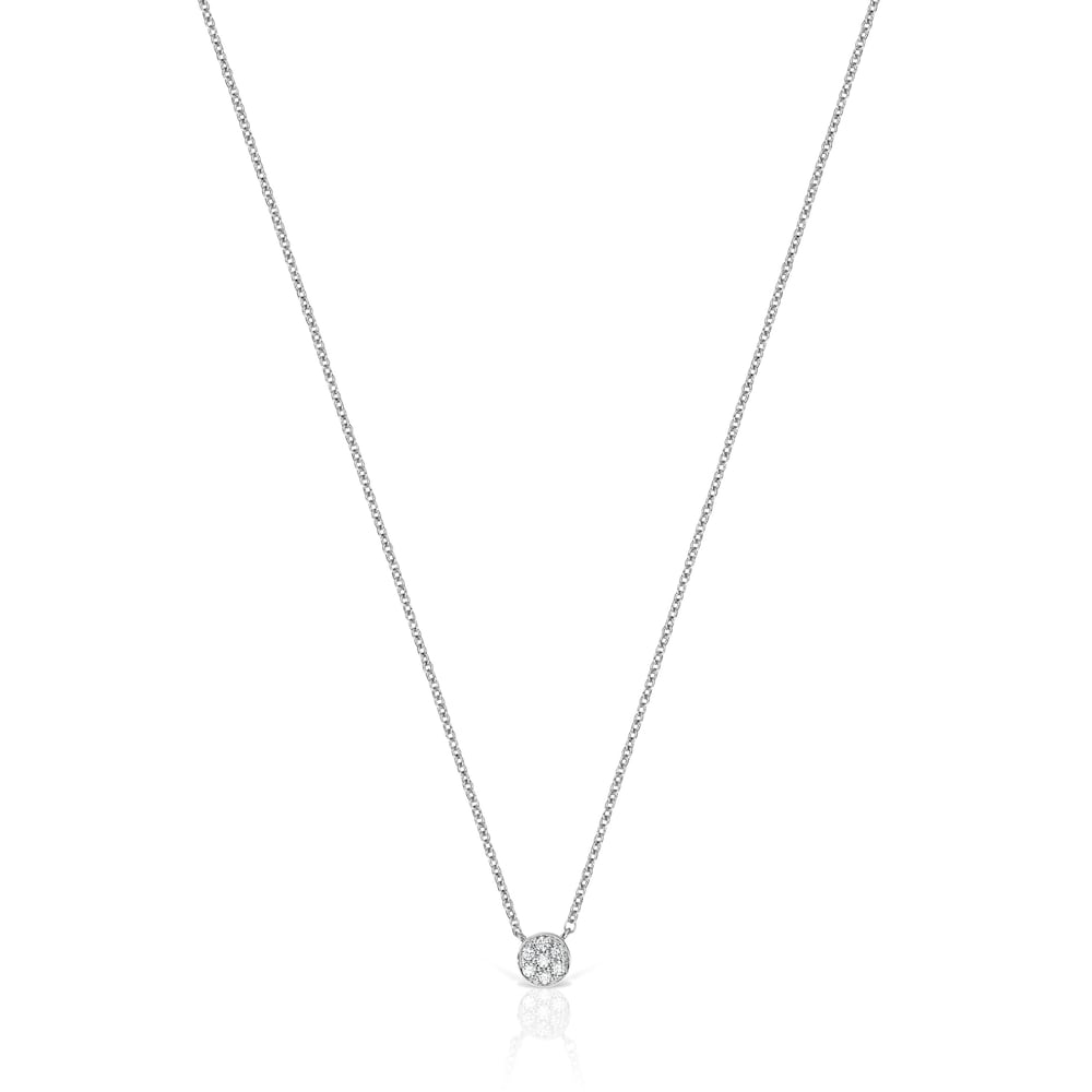 Collar de oro blanco con diamantes Alecia image number 0