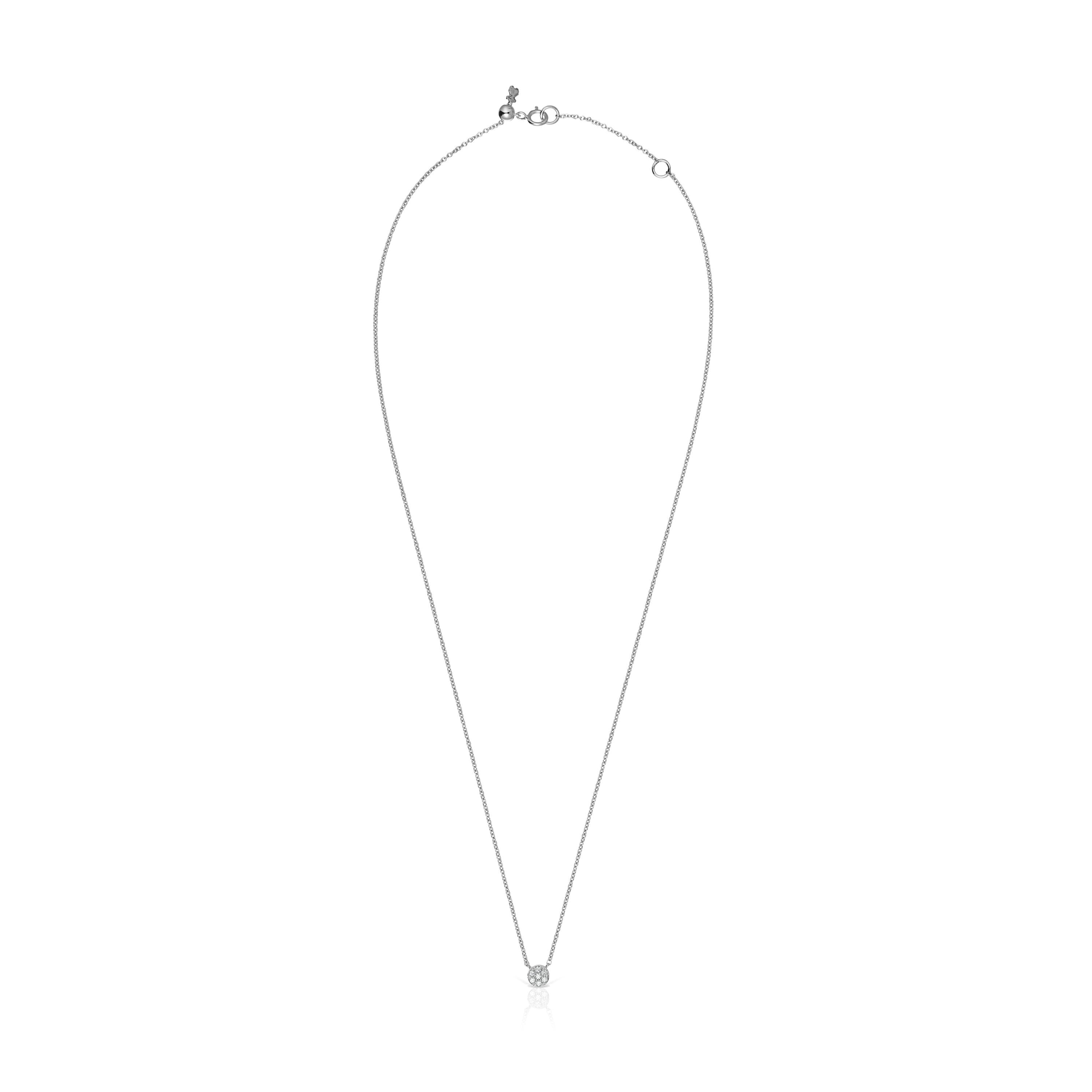 Collar de oro blanco con diamantes Alecia