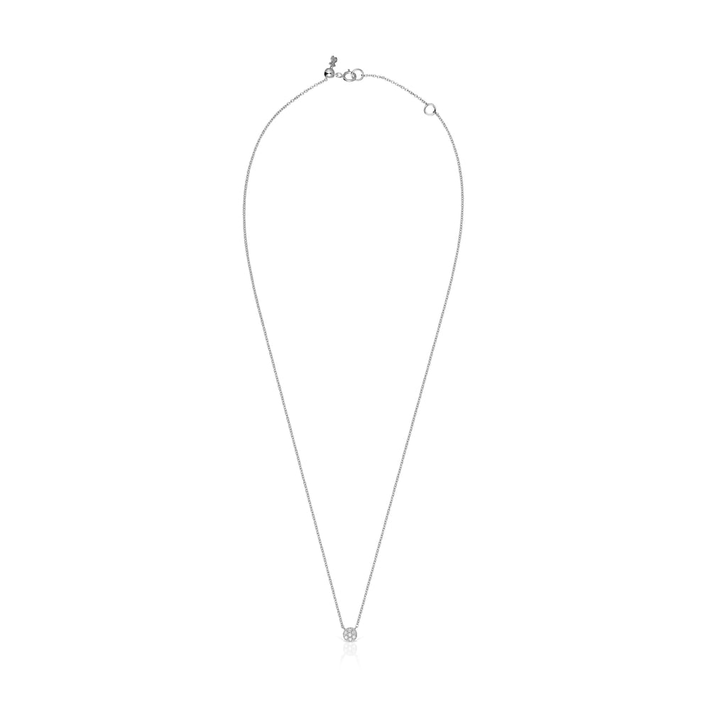 Collar de oro blanco con diamantes Alecia image number 1