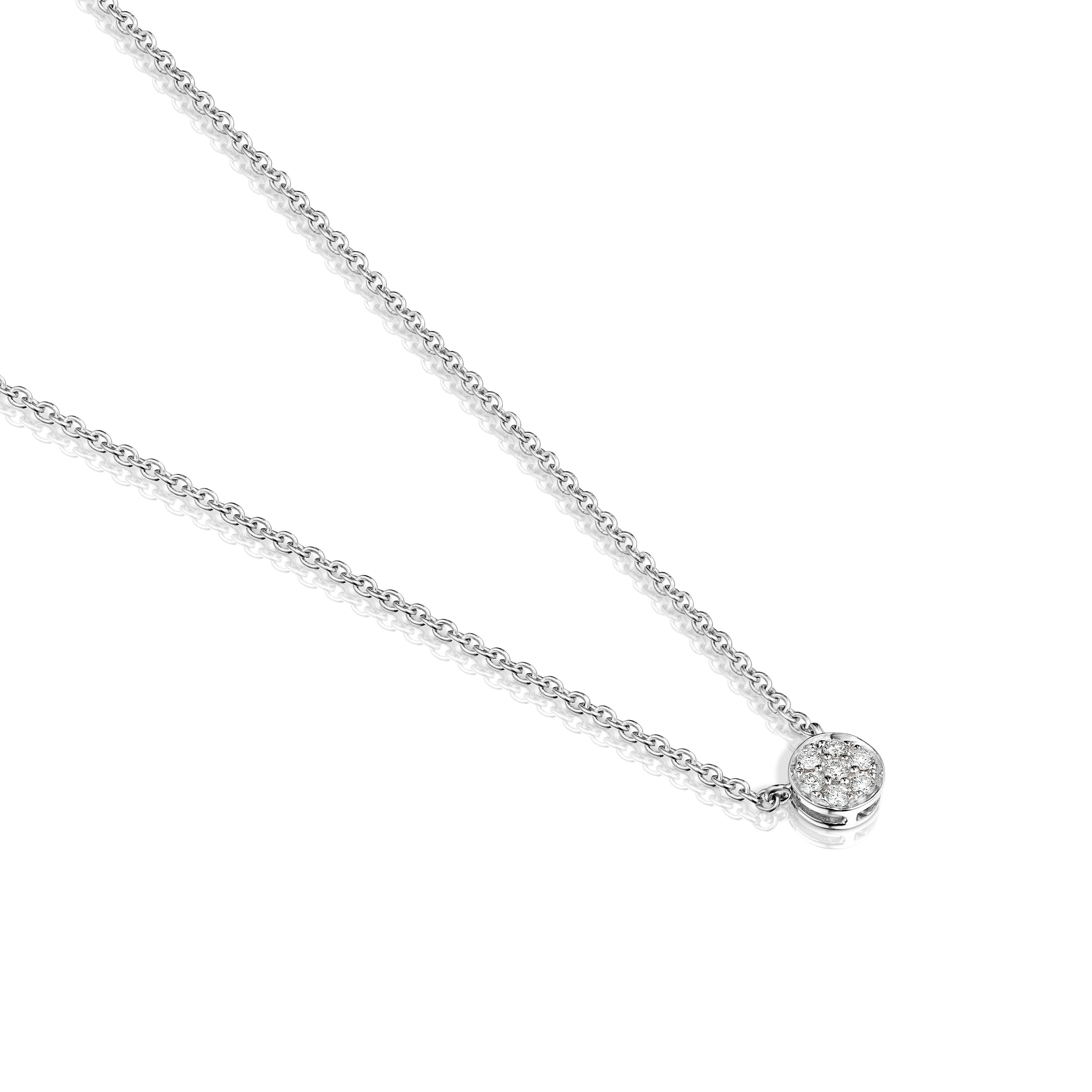 Collar de oro blanco con diamantes Alecia