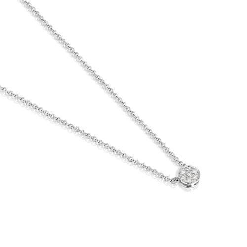 Collar de oro blanco con diamantes Alecia