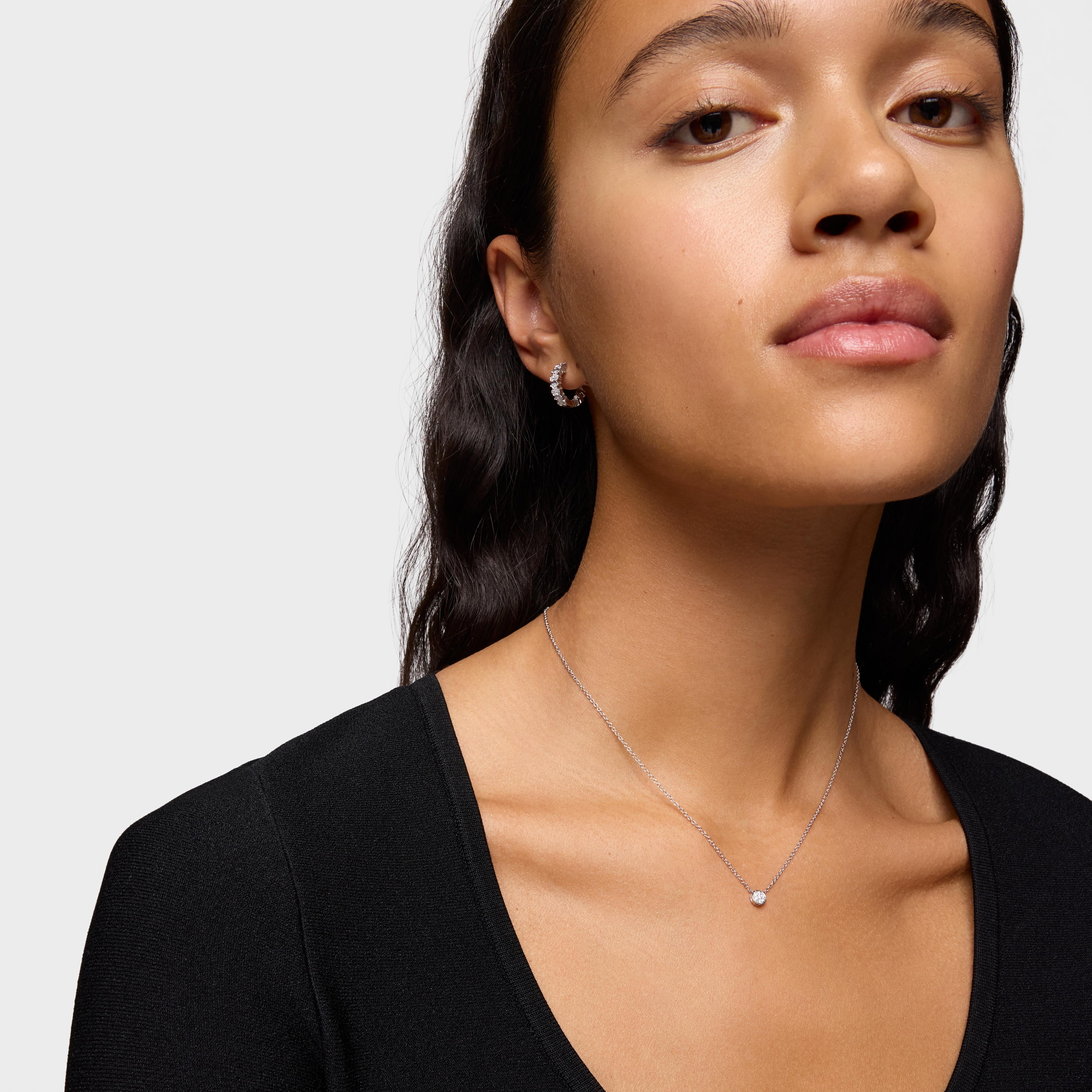 Collar de oro blanco con diamantes Alecia