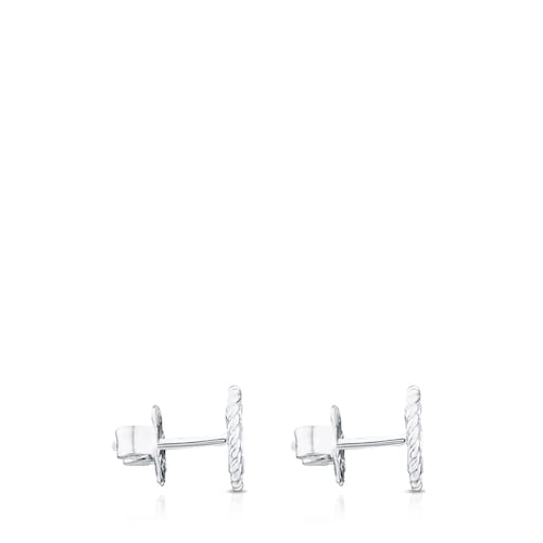 Silver Camee Earrings