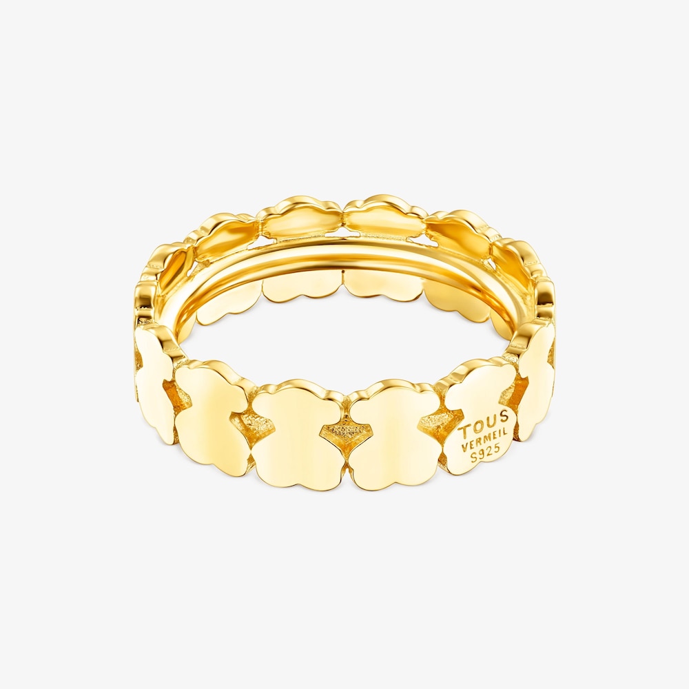 Bandring Straight aus Vermeil-Silber