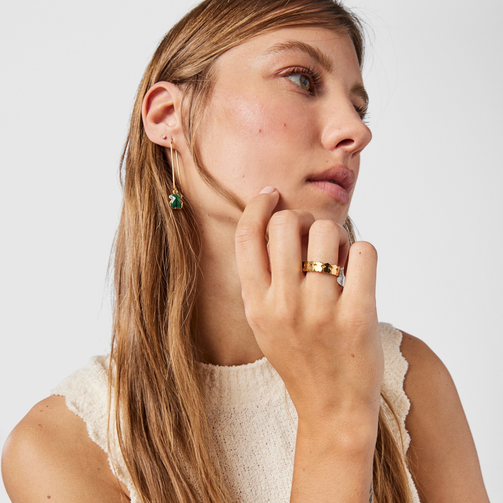 18K gold vermeil Straight hoop Ring