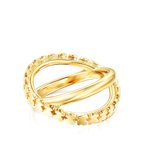 Silver Vermeil Straight cross Ring