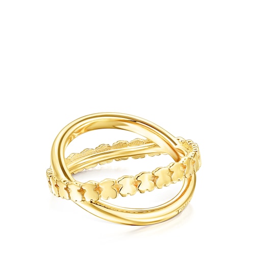 Silver Vermeil Straight cross Ring