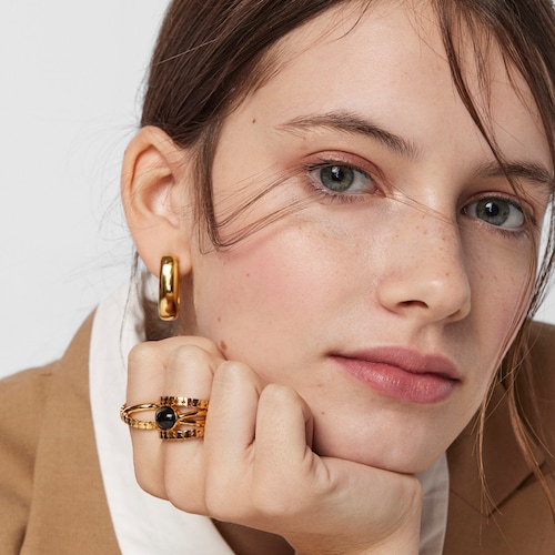 Silver Vermeil Straight cross Ring