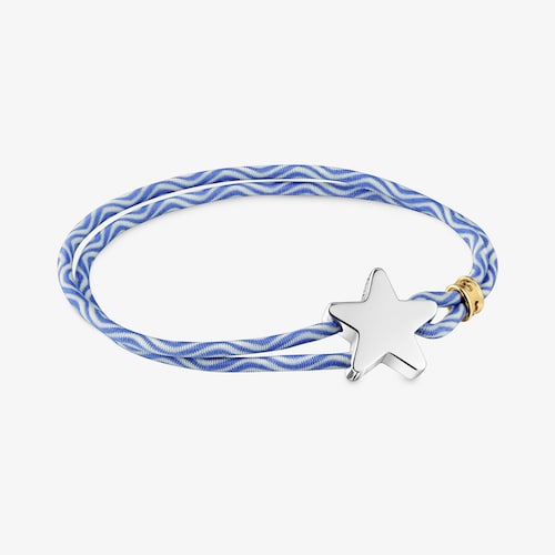 Pulsera el&aacute;stica azul con estrella de plata Sweet Dolls