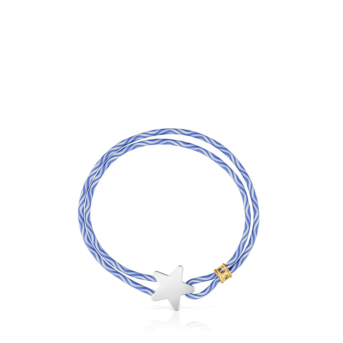Blue elastic Bracelet with silver star Sweet Dolls