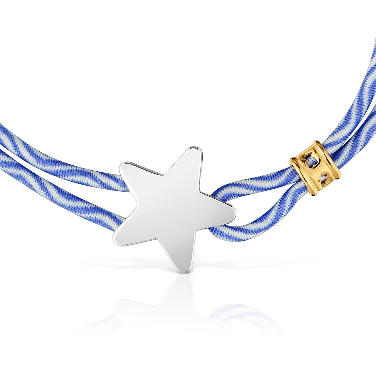 Blue elastic Bracelet with silver star Sweet Dolls