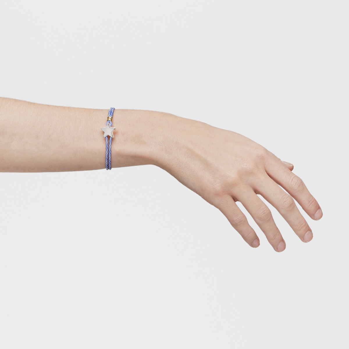 Blue elastic Bracelet with silver star Sweet Dolls