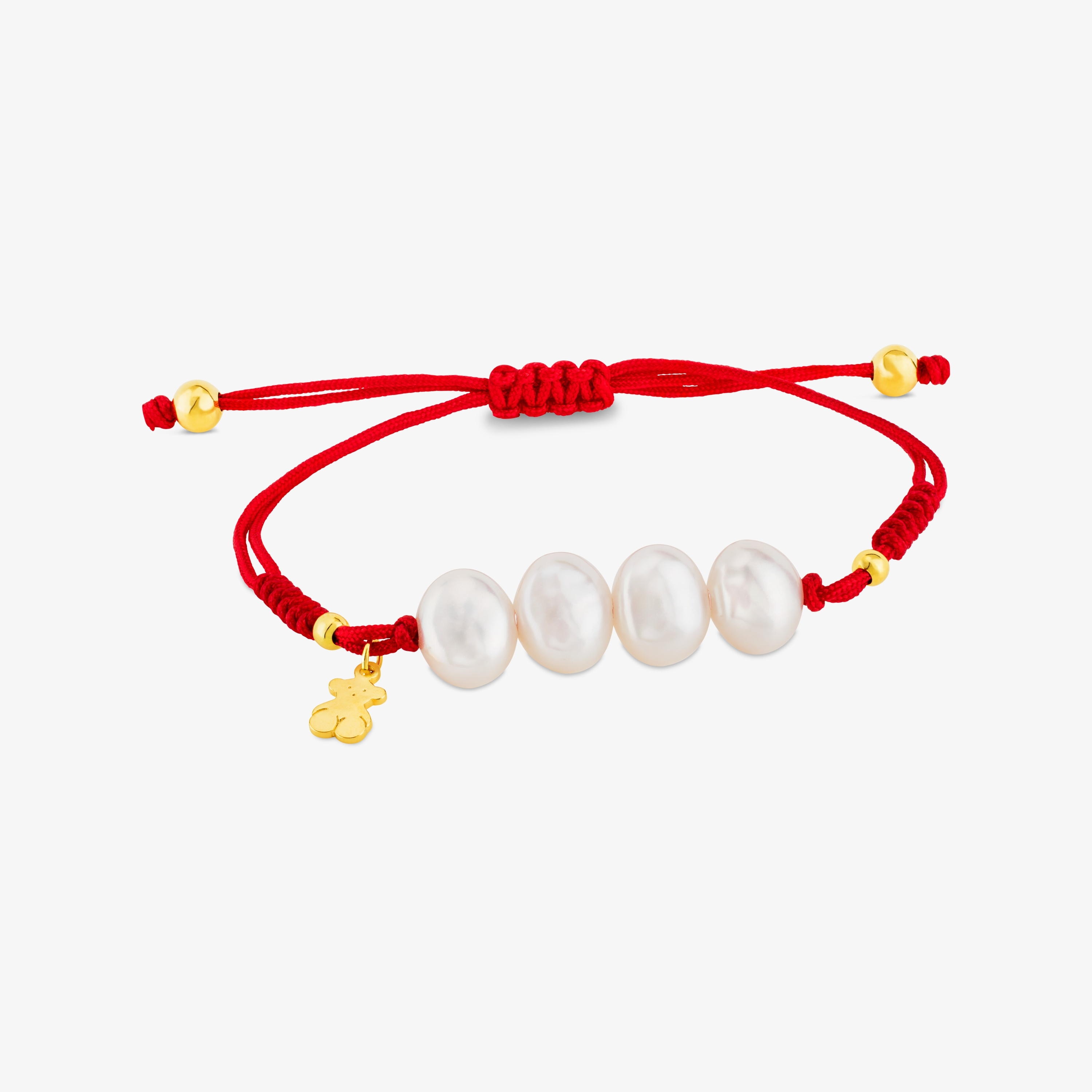 18K gold vermeil TOUS Nudos Bracelet with pearls
