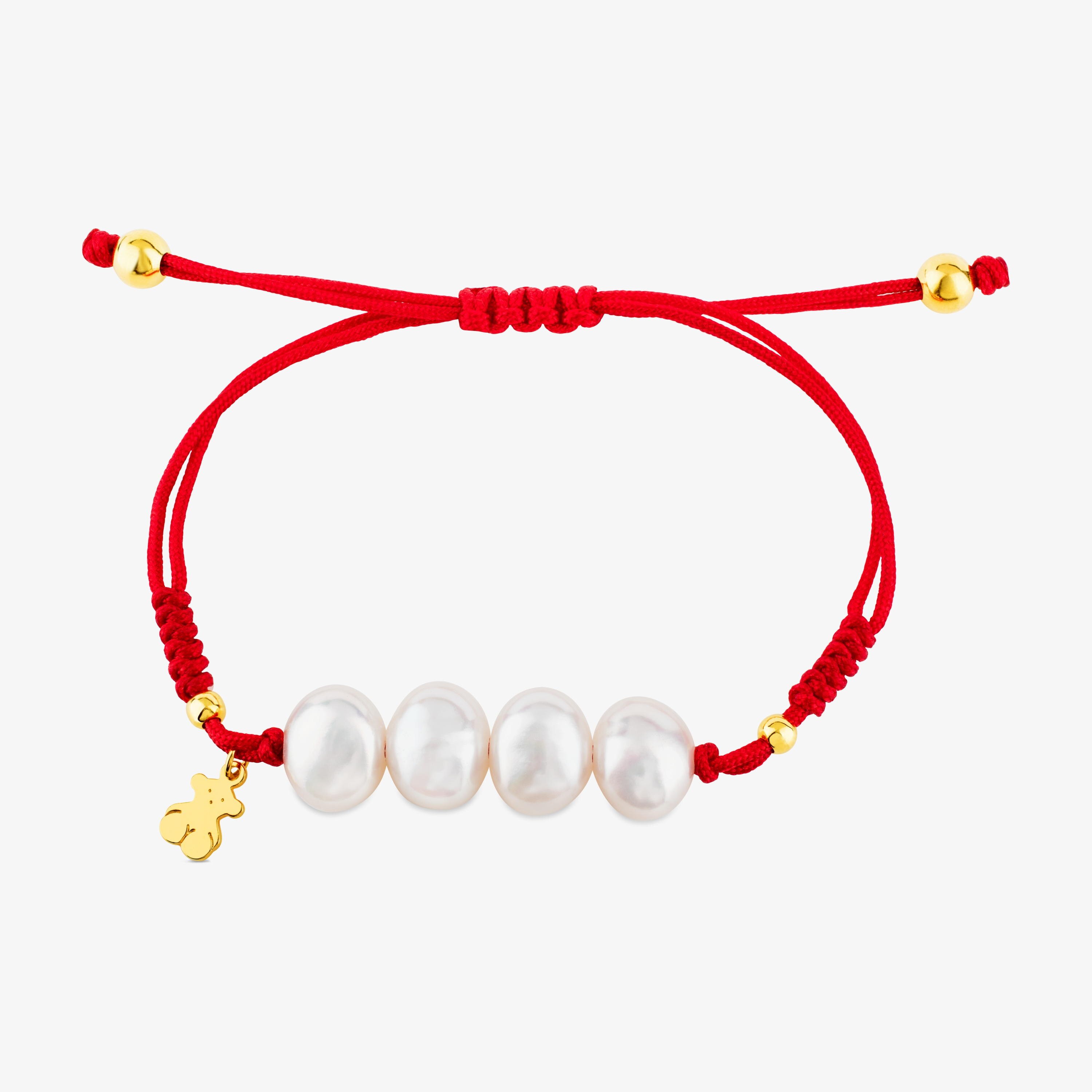 18K gold vermeil TOUS Nudos Bracelet with pearls