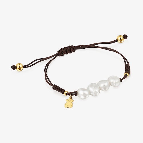 Pulsera Nudos con ba&ntilde;o de oro 18 kt sobre plata