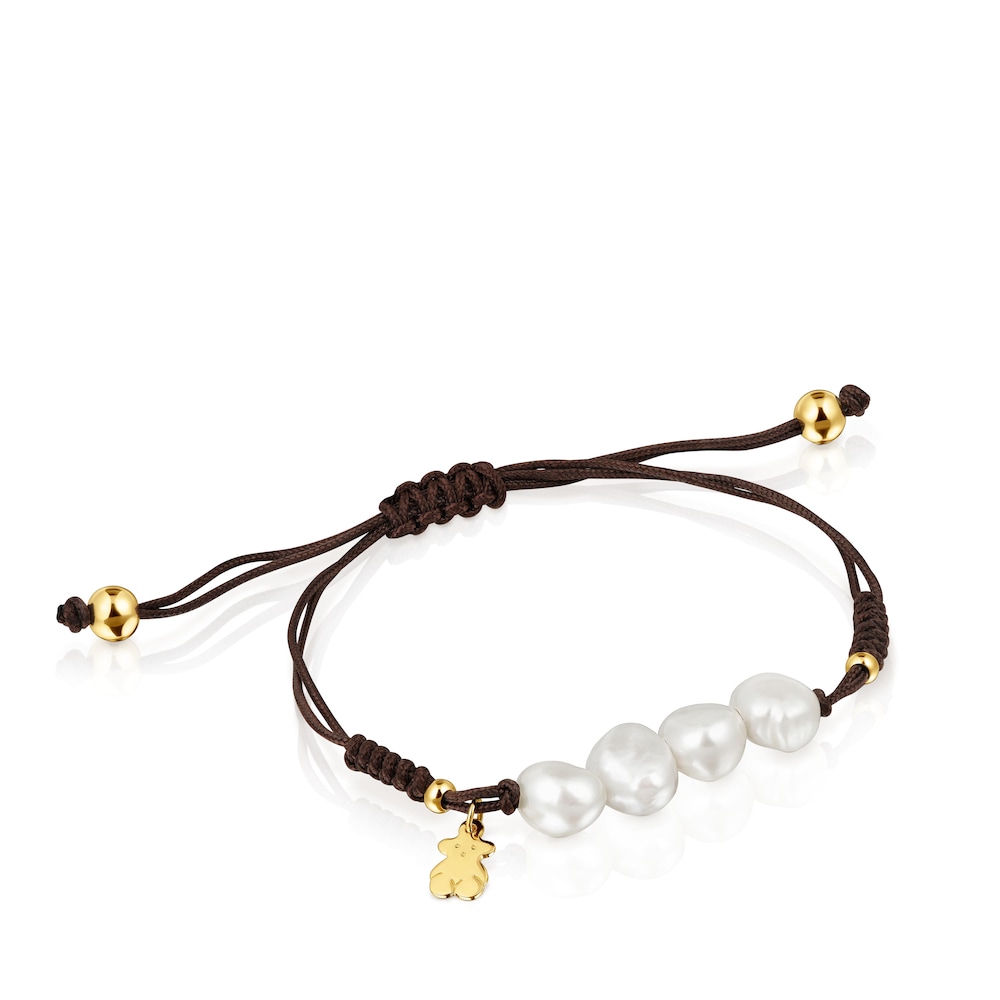 Vermeil Silver TOUS Nudos Bracelet with pearls