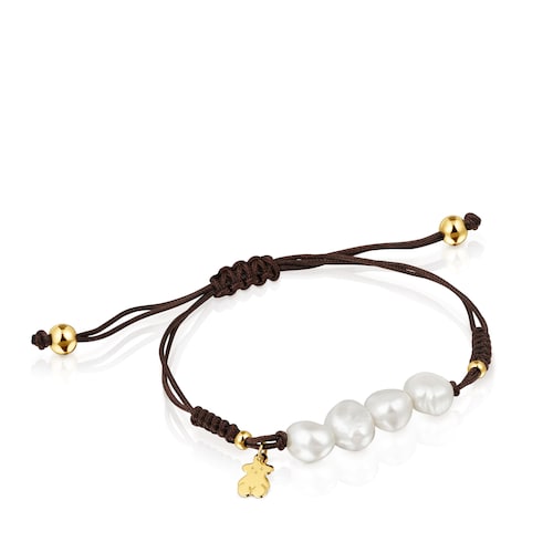 Vermeil Silver TOUS Nudos Bracelet with pearls